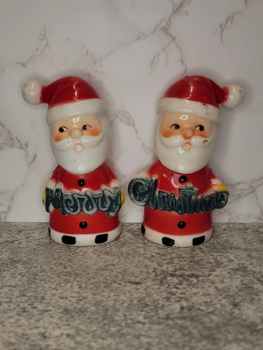 Vintage Brinn Co Santa Claus Salt & Pepper Shaker set MCM Mid Century Modern